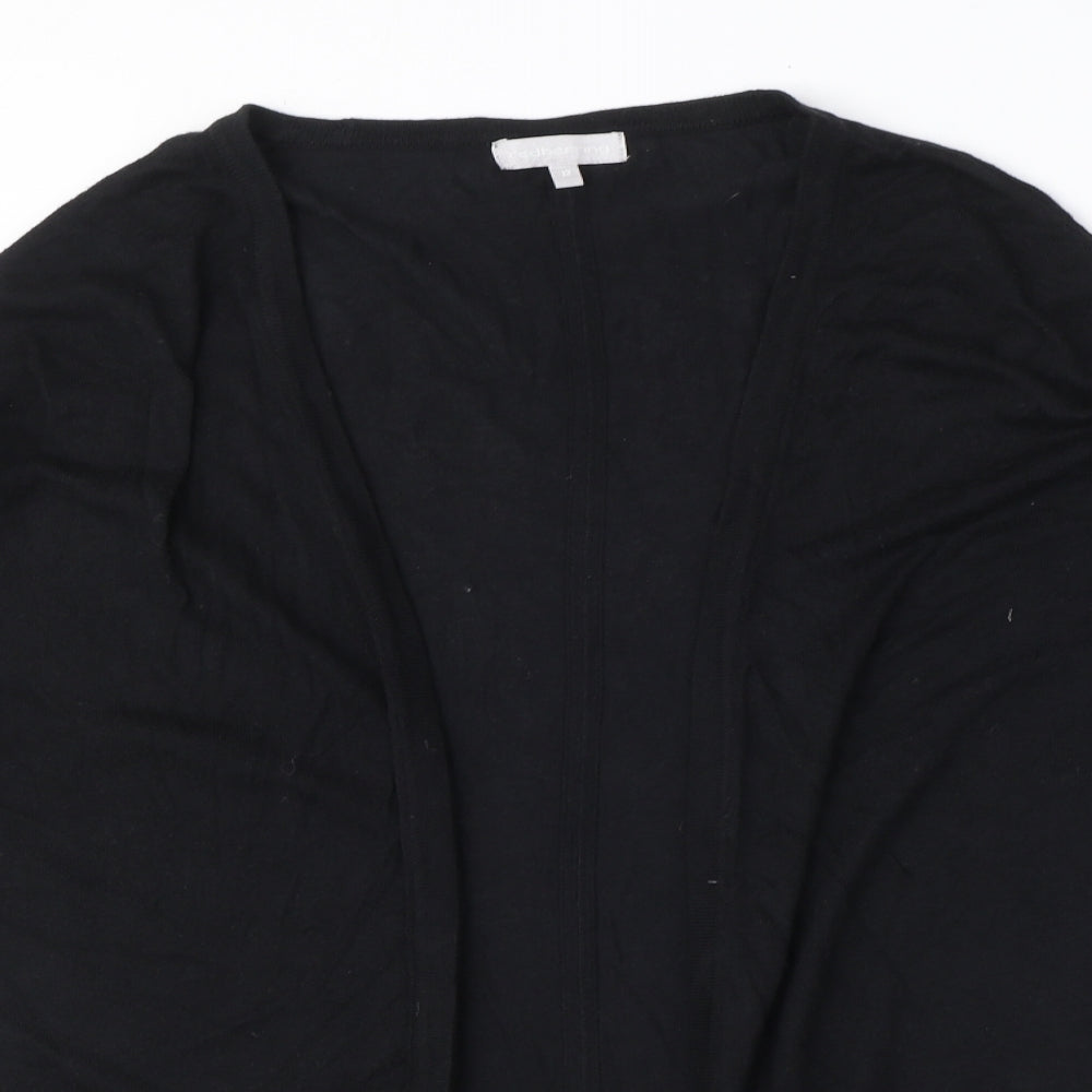 Red Herring Womens Black V-Neck Cotton Cardigan Jumper Size 12