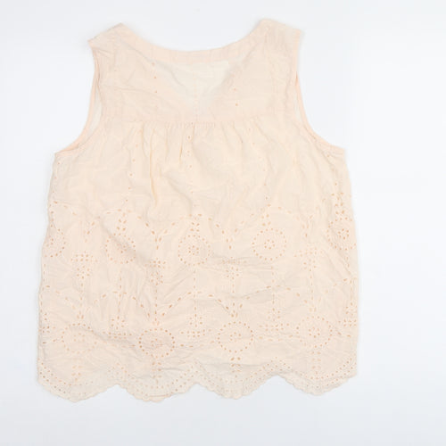 Gap Womens Pink Polyester Basic T-Shirt Size XS V-Neck