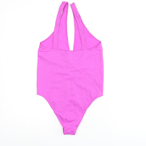 Zara Womens Purple Cotton Bodysuit One-Piece Size M Pullover