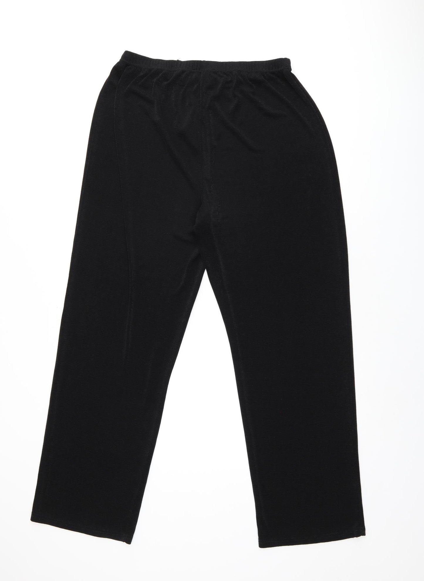 JULIPA Womens Black Polyester Pedal Pusher Leggings Size 18 L29.5 in