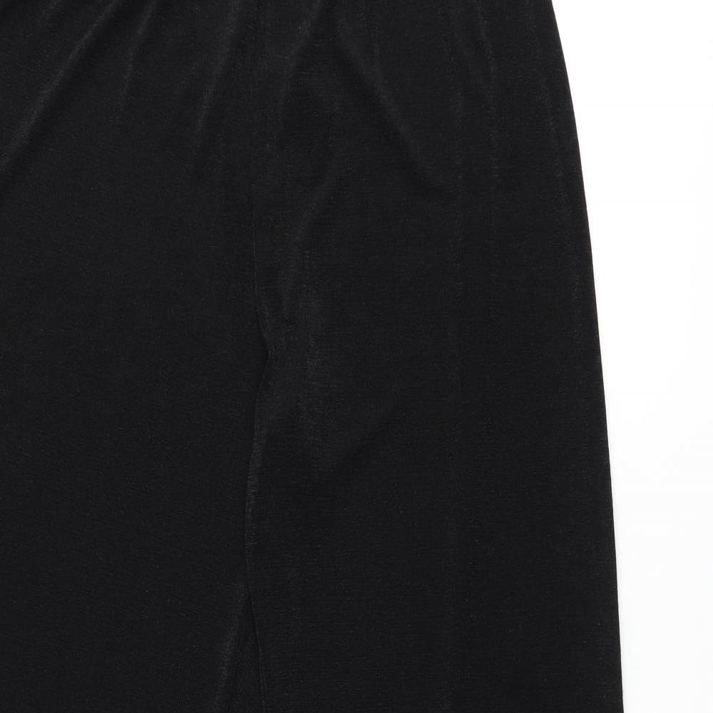 JULIPA Womens Black Polyester Pedal Pusher Leggings Size 18 L29.5 in