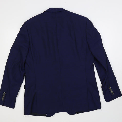 Balmain Mens Blue Wool Jacket Suit Jacket Size 40 Regular