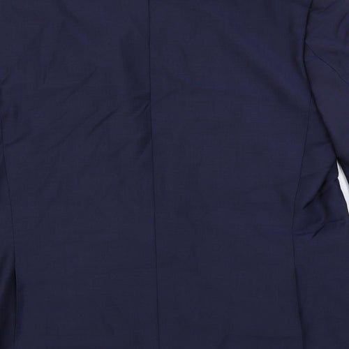 Nicholas Jones Mens Blue Wool Jacket Suit Jacket Size 46 Regular