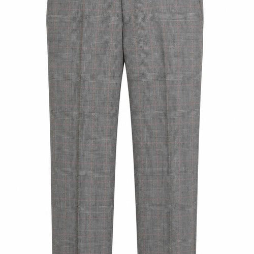 Savoy Taylors Mens Grey Plaid Wool Dress Pants Trousers Size 34 in L28 in Regular Zip