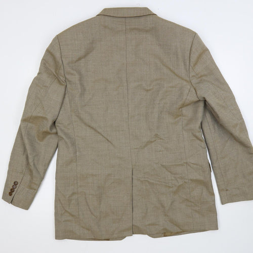 Marks and Spencer Mens Beige Wool Jacket Suit Jacket Size 42 Regular