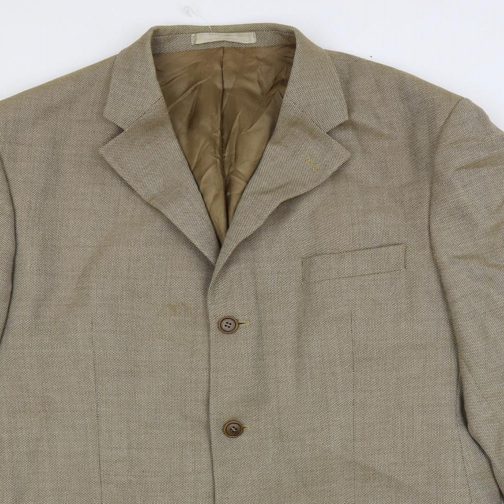 Marks and Spencer Mens Beige Wool Jacket Suit Jacket Size 42 Regular