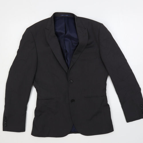 NEXT Mens Grey Polyester Jacket Suit Jacket Size 36 Regular