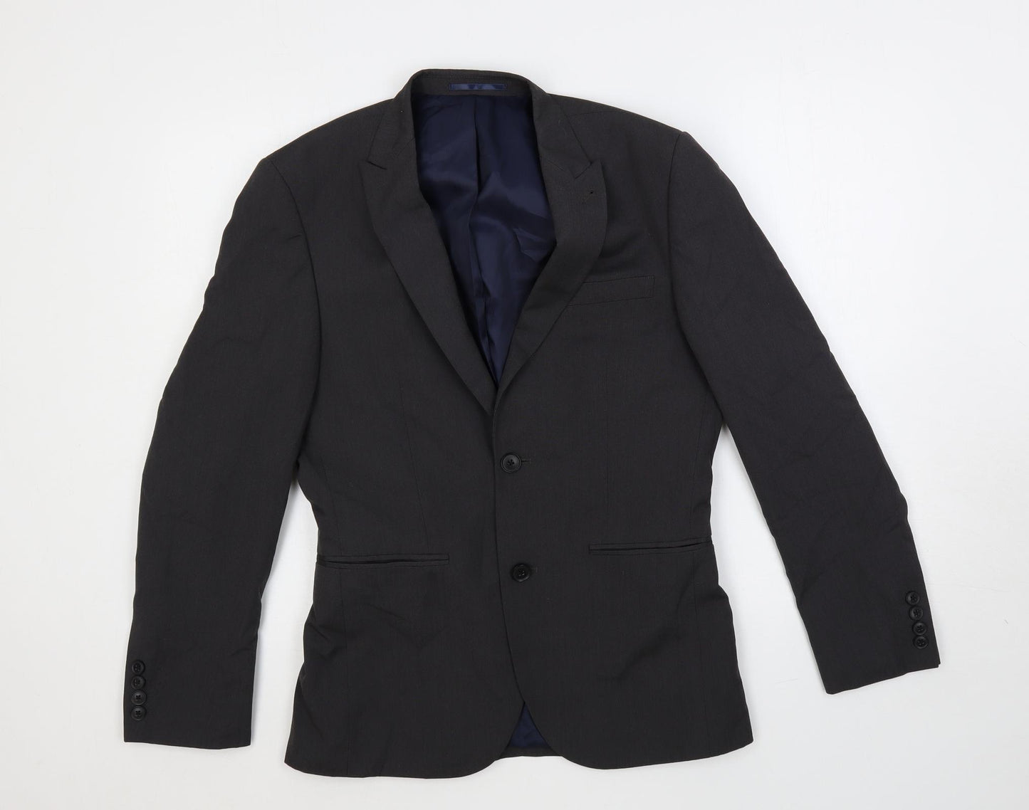 NEXT Mens Grey Polyester Jacket Suit Jacket Size 36 Regular