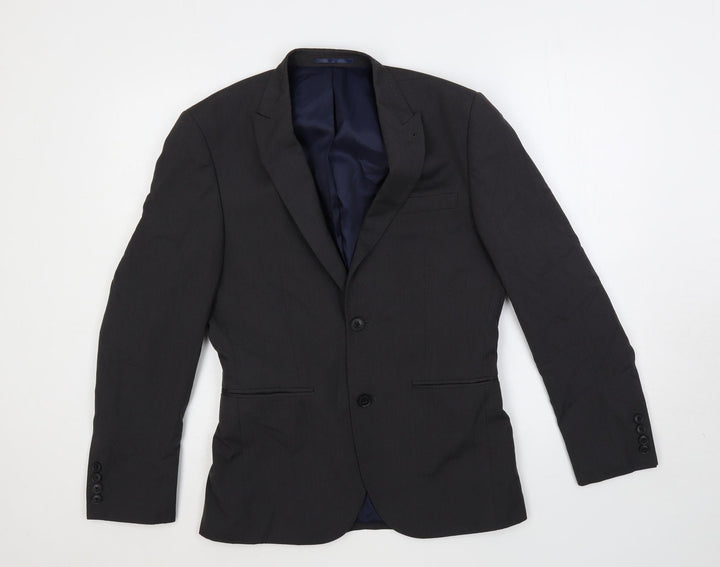 NEXT Mens Grey Polyester Jacket Suit Jacket Size 36 Regular