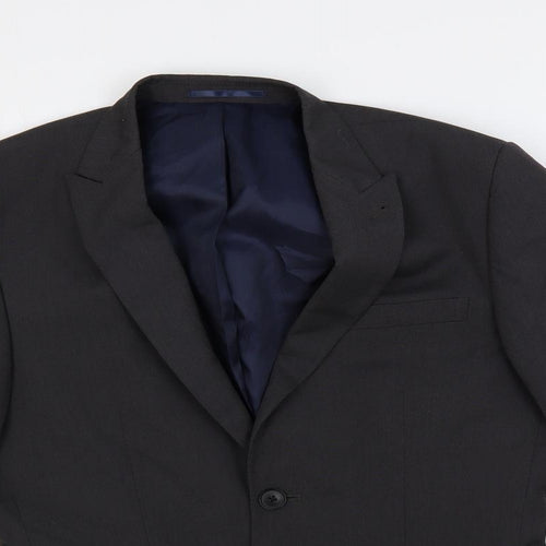 NEXT Mens Grey Polyester Jacket Suit Jacket Size 36 Regular