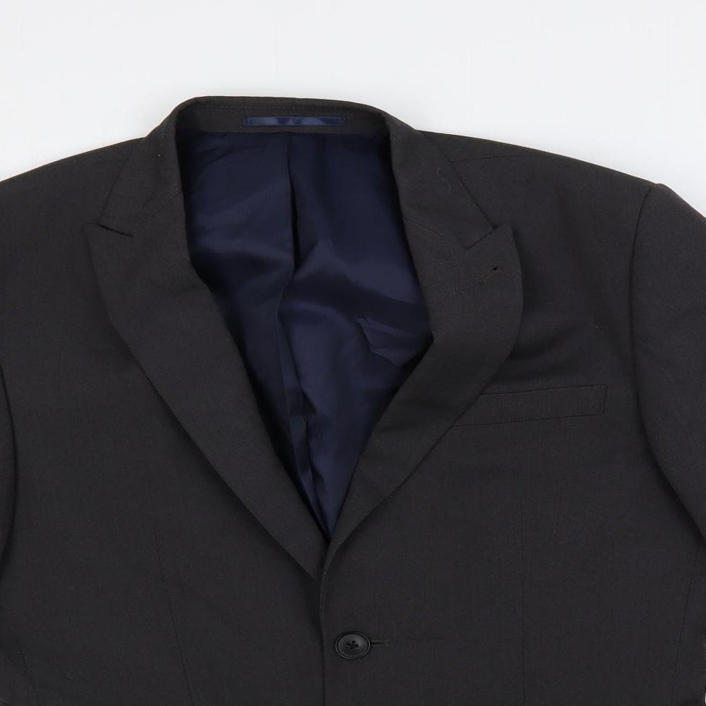 NEXT Mens Grey Polyester Jacket Suit Jacket Size 36 Regular