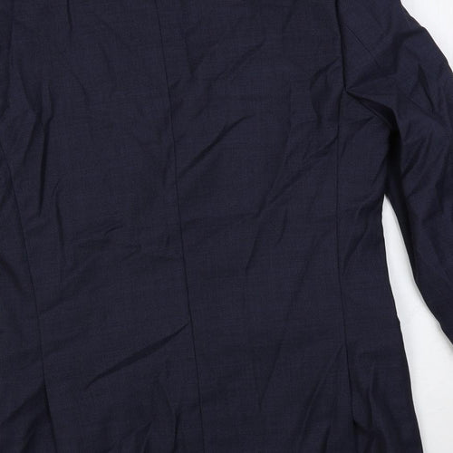 Topman Mens Blue Wool Jacket Suit Jacket Size 36 Regular