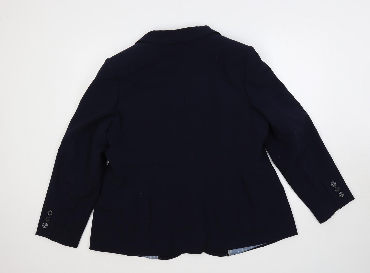 Marks and Spencer Womens Blue Jacket Blazer Size 20 Button