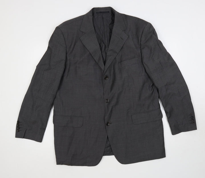 Cerruti Mens Grey Wool Jacket Suit Jacket Size 42 Regular