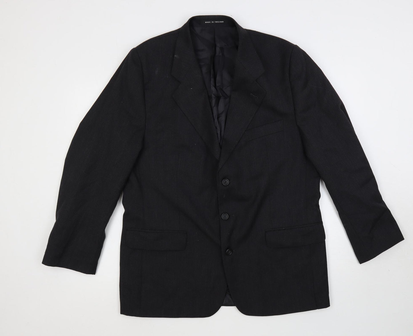 Continental Mens Black Wool Jacket Suit Jacket Size 42 Regular