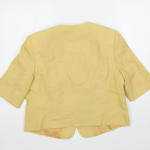 KlaraKollection Womens Yellow Jacket Blazer Size 16 Button