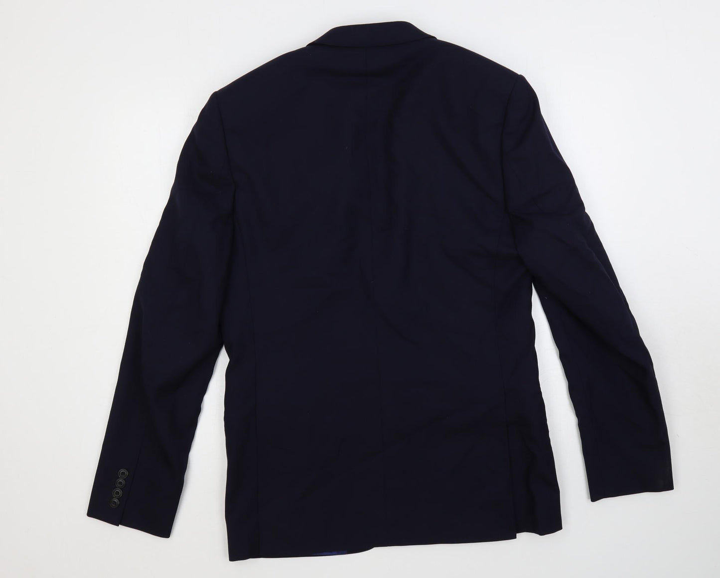 Marks and Spencer Mens Blue Wool Jacket Suit Jacket Size 40 Regular