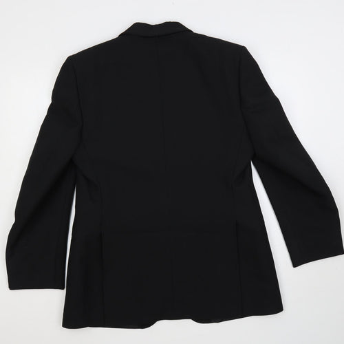 Dunn & Co Mens Black Polyester Tuxedo Suit Jacket Size 36 Regular