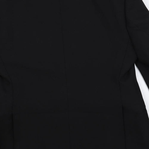 Dunn & Co Mens Black Polyester Tuxedo Suit Jacket Size 36 Regular