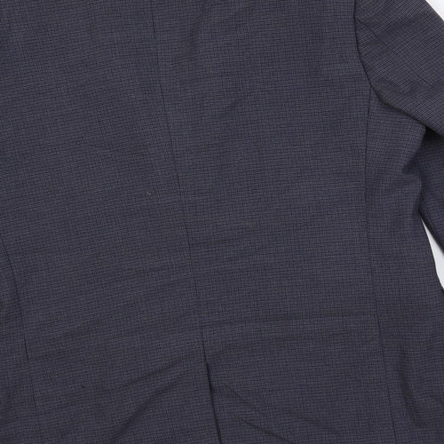ASOS Mens Blue Geometric Polyester Jacket Suit Jacket Size 40 Regular