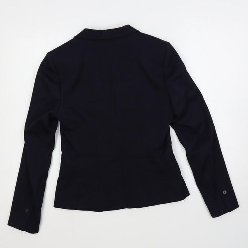 H&M Womens Blue Jacket Blazer Size 10 Button