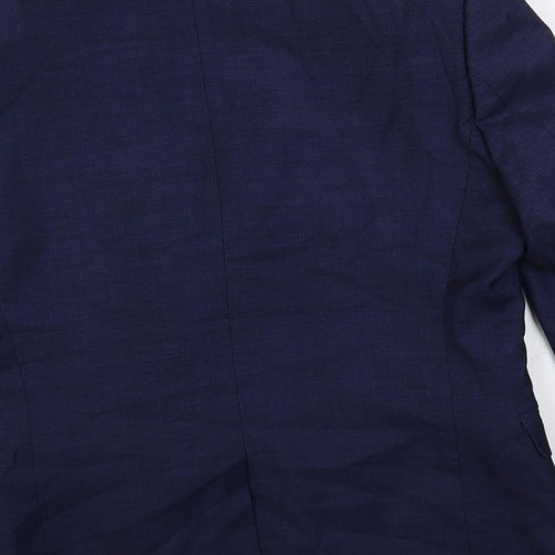 H&M Mens Blue Polyester Jacket Suit Jacket Size 38 Regular
