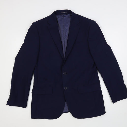Marks and Spencer Mens Blue Wool Jacket Suit Jacket Size 38 Regular