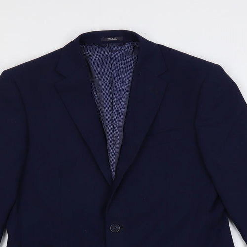 Marks and Spencer Mens Blue Wool Jacket Suit Jacket Size 38 Regular
