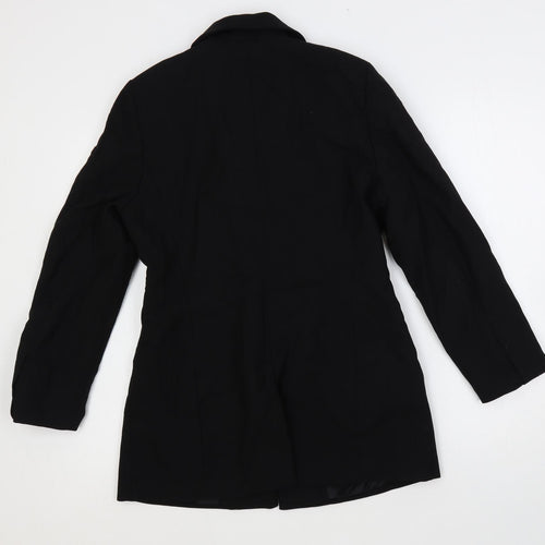 NEXT Womens Black Jacket Blazer Size 12 Button - Longline