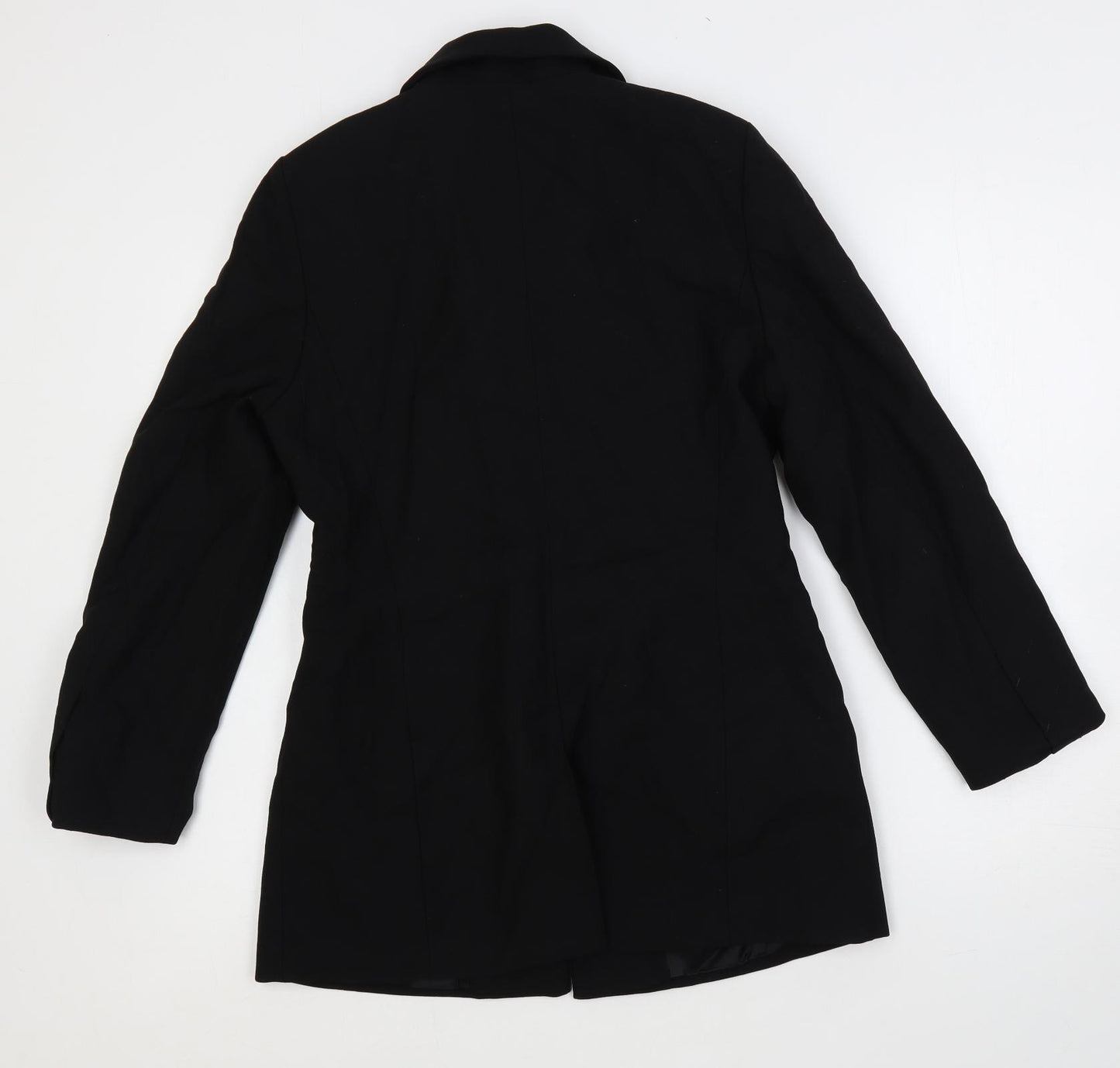 NEXT Womens Black Jacket Blazer Size 12 Button - Longline