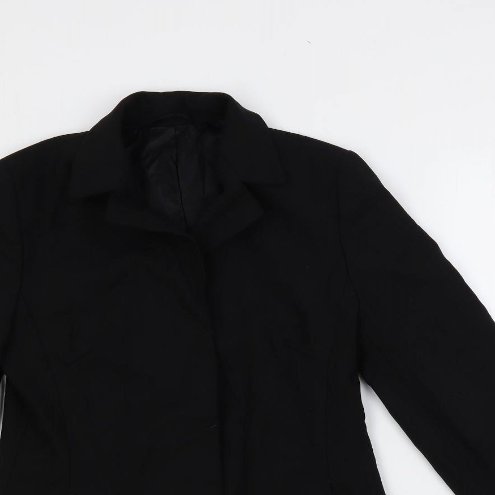 NEXT Womens Black Jacket Blazer Size 12 Button - Longline