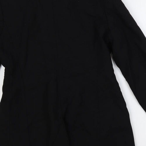 NEXT Womens Black Jacket Blazer Size 12 Button - Longline
