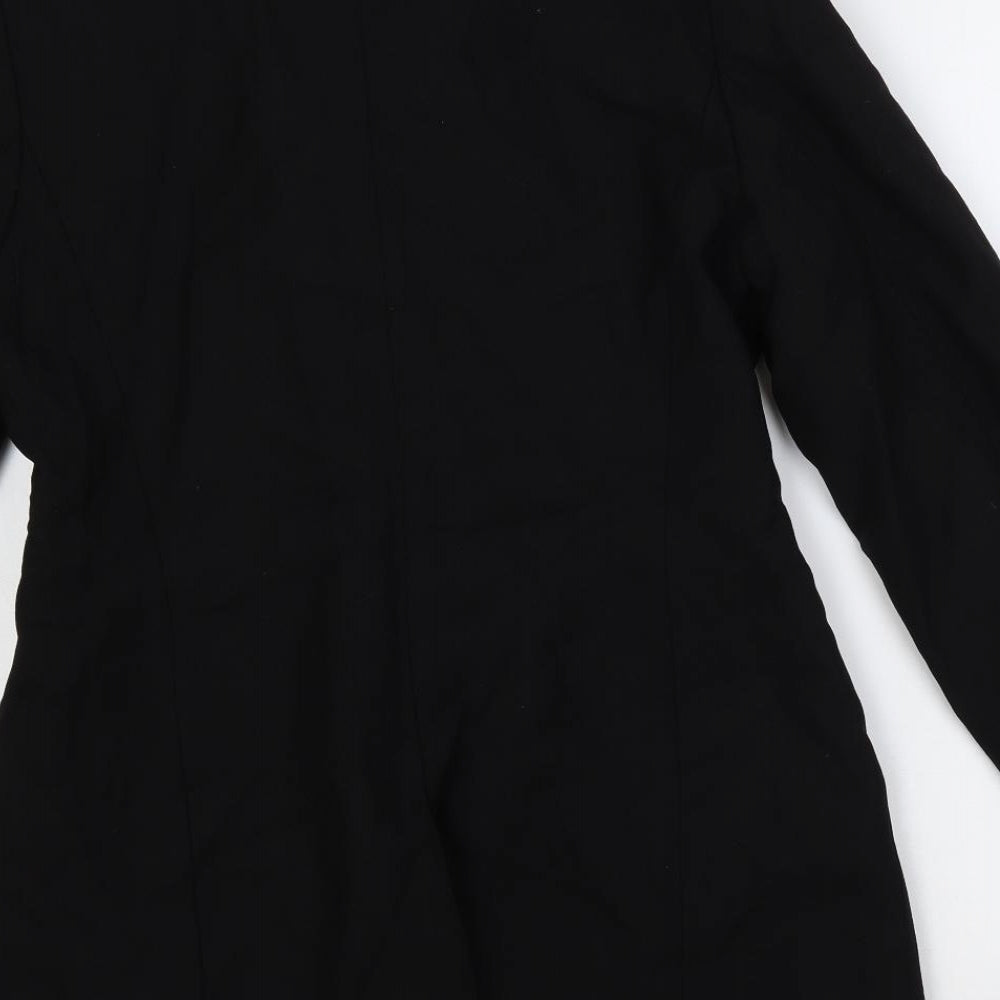 NEXT Womens Black Jacket Blazer Size 12 Button - Longline