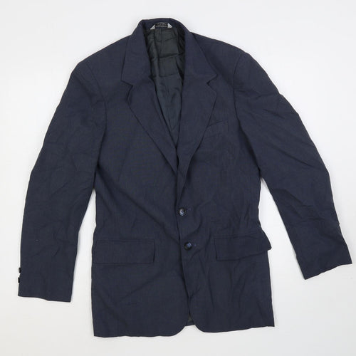 Prep Mens Blue Polyester Jacket Suit Jacket Size 38 Regular