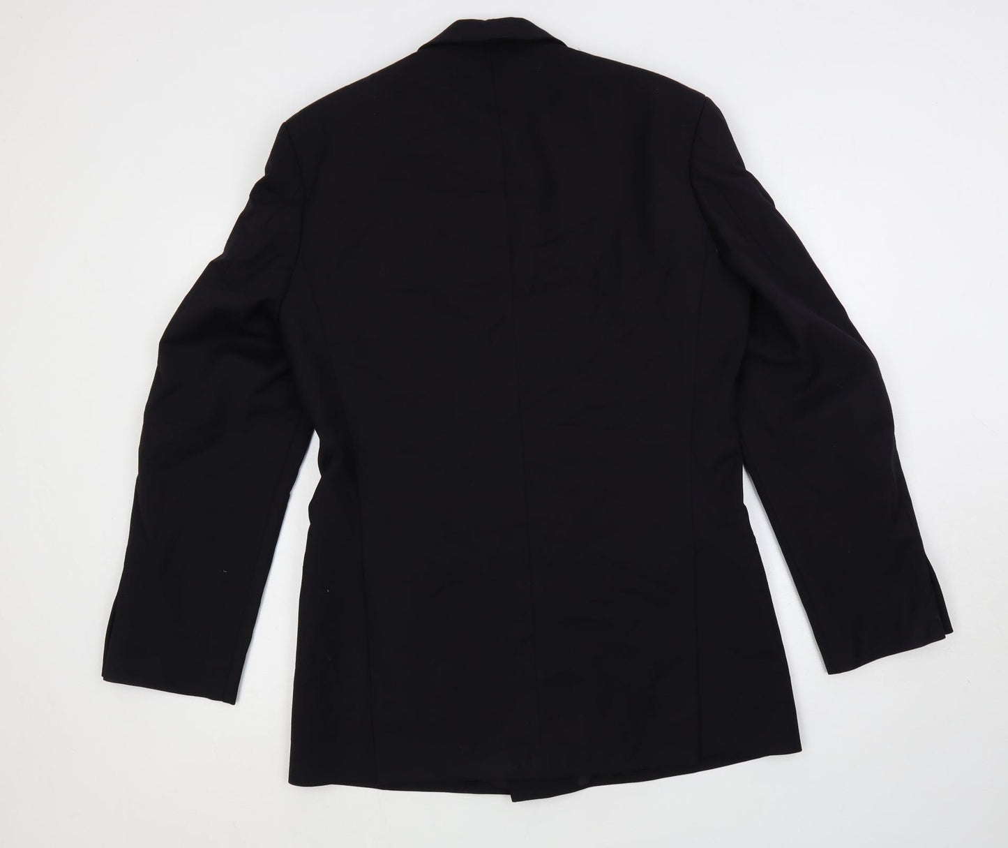 Marks and Spencer Mens Black Polyester Jacket Suit Jacket Size 38 Regular