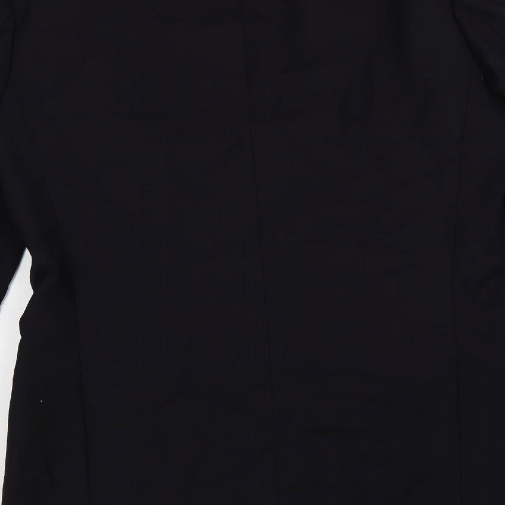 Marks and Spencer Mens Black Polyester Jacket Suit Jacket Size 38 Regular