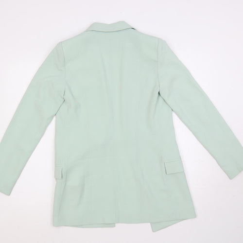 Missguided Womens Green Jacket Blazer Size 4 - Open