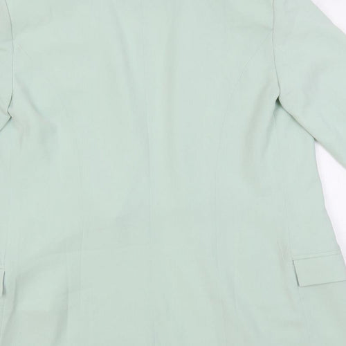 Missguided Womens Green Jacket Blazer Size 4 - Open