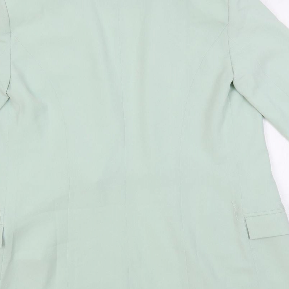 Missguided Womens Green Jacket Blazer Size 4 - Open
