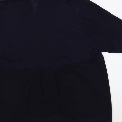 French Connection Womens Blue Polyester Basic Polo Size S Collared