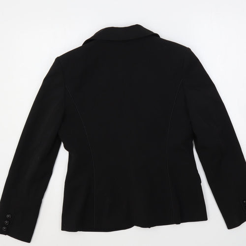 Wallis Womens Black Jacket Blazer Size 12 Button