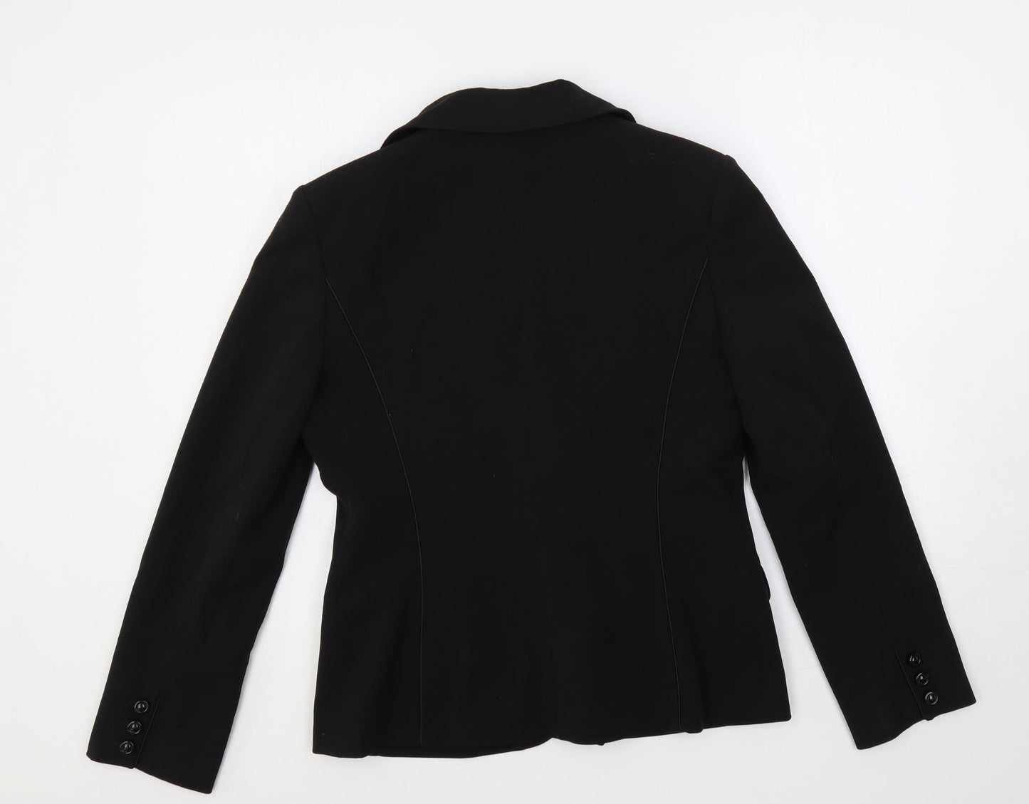 Wallis Womens Black Jacket Blazer Size 12 Button