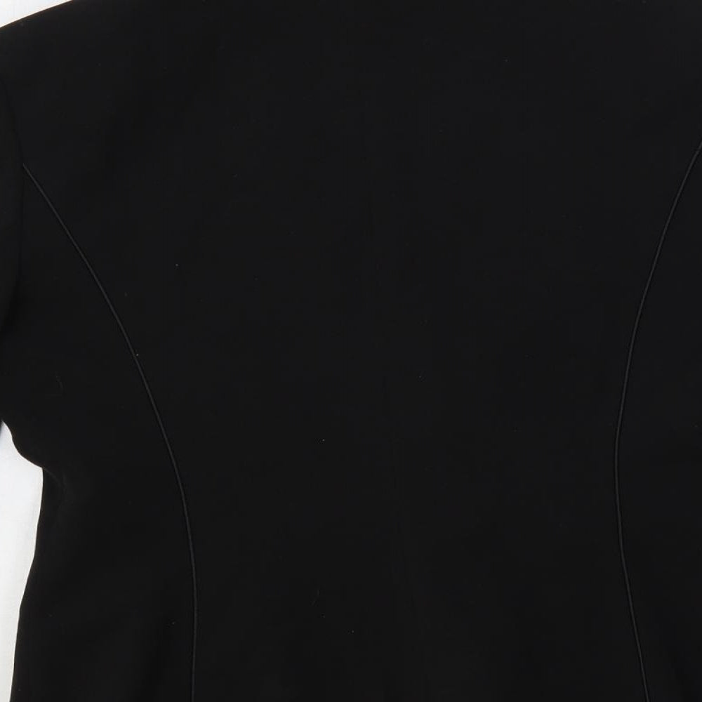 Wallis Womens Black Jacket Blazer Size 12 Button