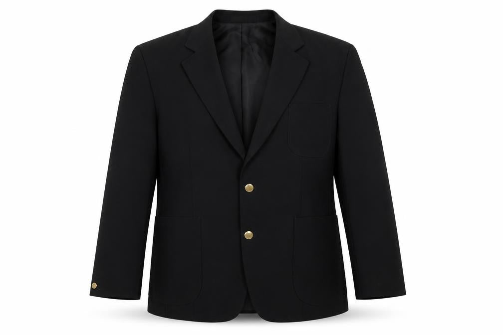 Dunn & Co Mens Black Polyester Jacket Blazer Size 42 Regular