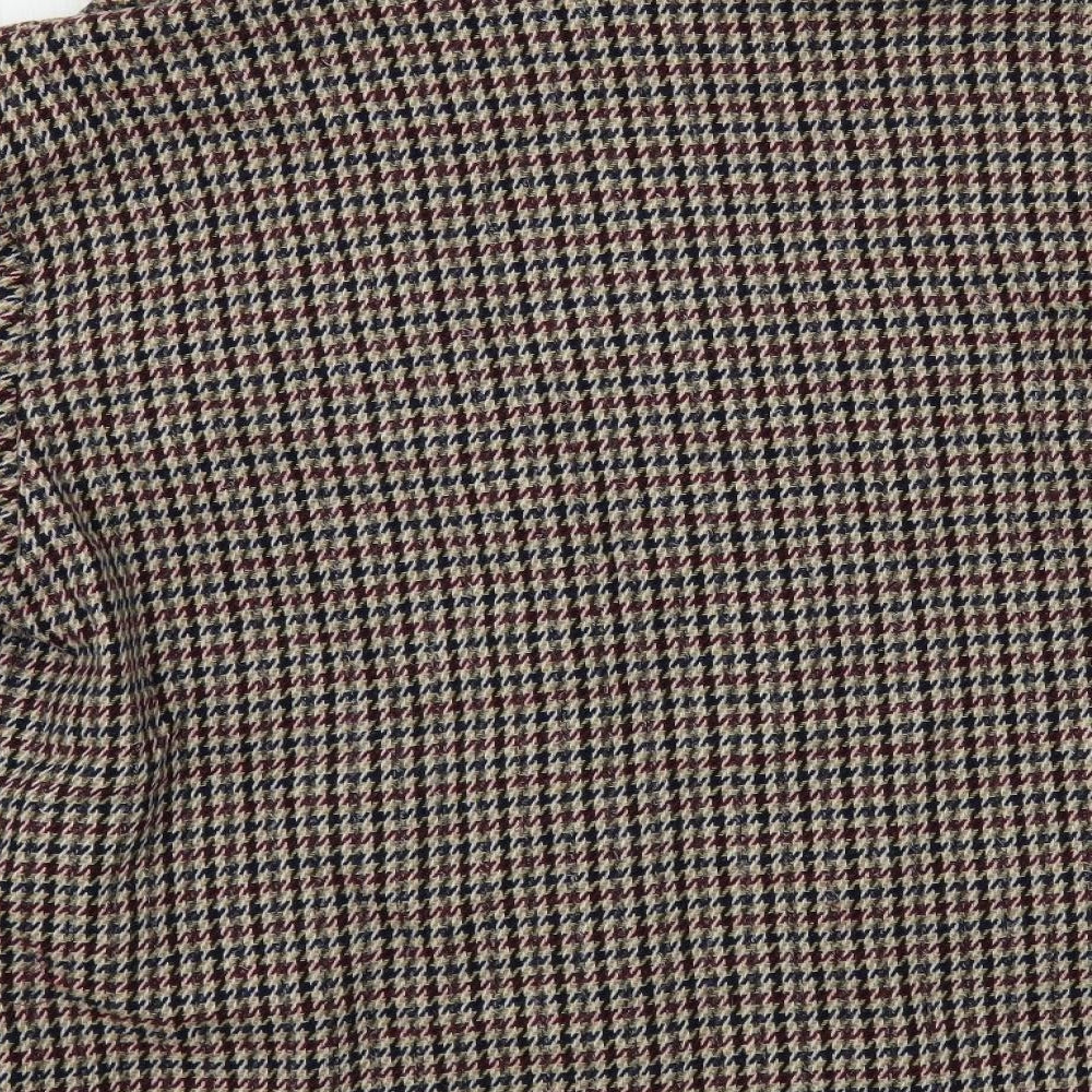 Dorothy Perkins Womens Brown Geometric Jacket Blazer Size 16 Button