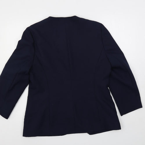 Debenhams Womens Blue Jacket Blazer Size 16 Button