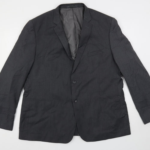 Goodsouls Mens Grey Polyester Jacket Suit Jacket Size 46 Regular