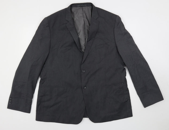 Goodsouls Mens Grey Polyester Jacket Suit Jacket Size 46 Regular