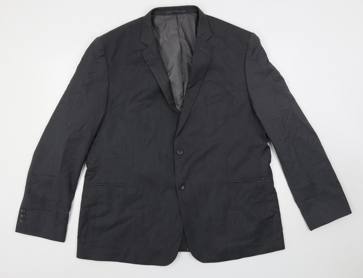 Goodsouls Mens Grey Polyester Jacket Suit Jacket Size 46 Regular