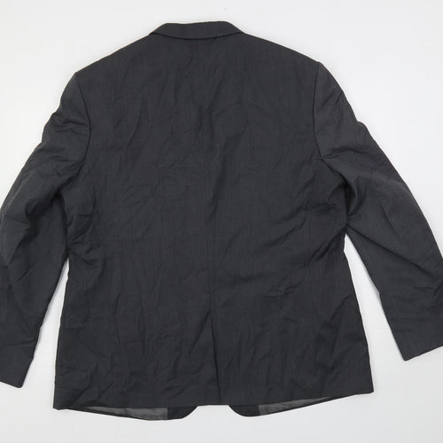 Goodsouls Mens Grey Polyester Jacket Suit Jacket Size 46 Regular